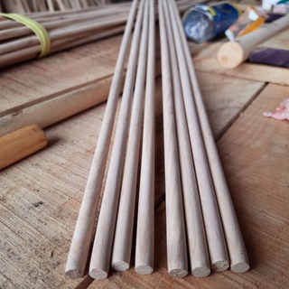 ( Hàng Đẹp) Thanh Gỗ Tròn Phi 1cm, Dài 1m Gỗ Tần Bì ( nhỏ như ngón út)