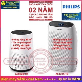 Máy lọc không khí Philips AC0820 AC1215 Hàng chính hãng (Bảo hành 2 năm toàn quốc)
