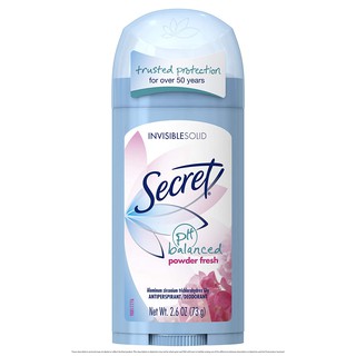 Lăn khử mùi nữ dạng sáp Secret Invisible Solid Antiperspirant &amp; Deodorant Powder Fresh Scent 73g (Mỹ)