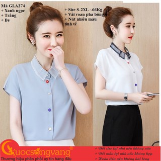 Áo sơ mi nữ ngắn tay áo nữ công sở GLA274 Cuocsongvang