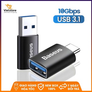 Baseus OTG Bộ chuyển đổi USB C sang USB A 10Gbps Đồng bộ hóa dữ liệu cho Macbook Samsung Xiaomi Oppo...