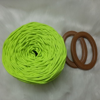 Dây dệt mắt na, dây cotton, Sợi 3mm - Xanh Neon
