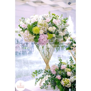 Trụ Hoa Sắt Đan 36cm ( Màu Vàng )