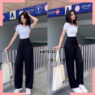 Quần ống rộng FreeShip Quần culottes suông nữ ( Ảnh thật )