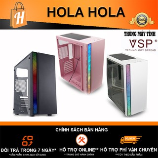 Thùng Máy Tính Case VSP V3601 Tích hợp LED RGB (Chưa Bao Gồm Fan)
