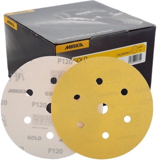Nhám lỗ Mirka Gold 6inch (150mm) 6"  P80 P120 P180 P240 P320 P400 nhám chà khô cho gỗ ô tô xe máy