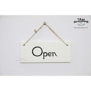 [VẼ TAY] Bảng treo cửa OPen/ Closed trắng đen đơn giản