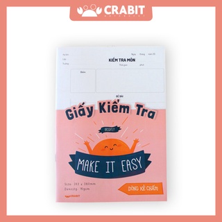 Tập 15 Giấy kiểm tra đôi Crabit - Ruột kẻ ngang, kẻ ngang chấm