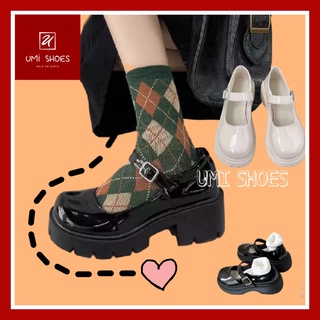 [NOWSHIP] Giày LOLITA Nữ Da Bóng, Da Lì ulzzang phong cách Hàn quốc mary quai cài đế cao cá tính năng động mới hot