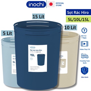 Sọt rác nhựa tròn INOCHI 𝑭𝑹𝑬𝑬𝑺𝑯𝑰𝑷 Sọt rác nhựa tròn thông minh 5/10/15L Màu rất đẹp