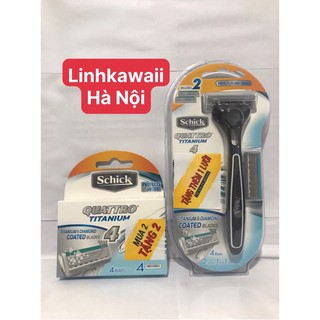 DAO CẠO SCHICK QUATTRO TITANIUM - CÔNG NGHỆ 4 LƯỠI DAO KÉP