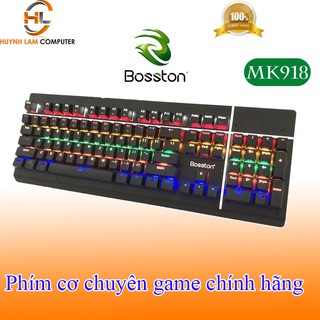 [Mã 155ELSALE giảm 7% đơn 300K] Phím cơ game Bosston MK918 led RGB hãng phân phối