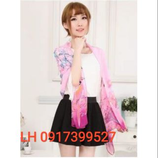 Khăn choàng nữ đẹp voan lụa thời trang Hàn Quốc