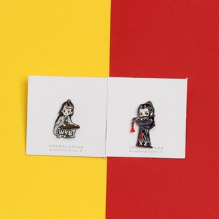 Huy hiệu Trần Tình Lệnh kim loại chibi Lam Vong Cơ Ngụy Vô Tiện Ma đạo tổ sư Tiêu Chiến Vương Nhất Bác