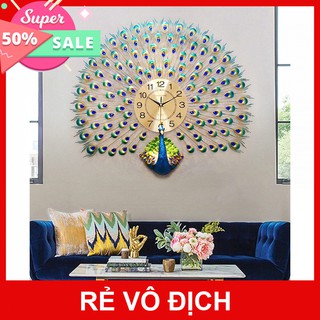 Trang Trí Đồng Hồ Treo Tường Chim Công A18 (Loại 1)Hàng Loại 1
