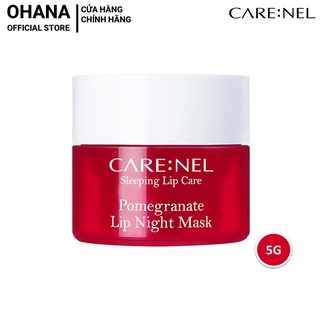 Mặt Nạ Ngủ Môi Cấp Ẩm, Tẩy Tế Bào Chết Hương Lựu Care:nel Pomegranate Lip Night Mask 5g - Đỏ