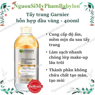 Nước Tẩy Trang Garnier Dầu Vàng Dành Cho Da Make up - 400ml