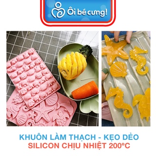 Khuôn Silicon Làm Kẹo Dẻo Khuôn Silicon Thạch hình thú cho bé chịu nhiệt 200ºC đồ dùng ăn dặm cho bé An toàn ÔI BÉ CƯNG