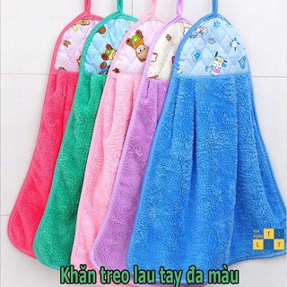 khăn lau tay treo tường đa năng màu sắc tươi sáng dễ thương [KHĂN TREO]