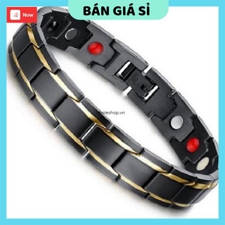 Vòng tay cho nam   GIÁ VỐN]   Vòng tay Ti tan sức khỏe cao cấp, giúp cải thiện giấc ngủ tạo năng lượng hoạt động 7455