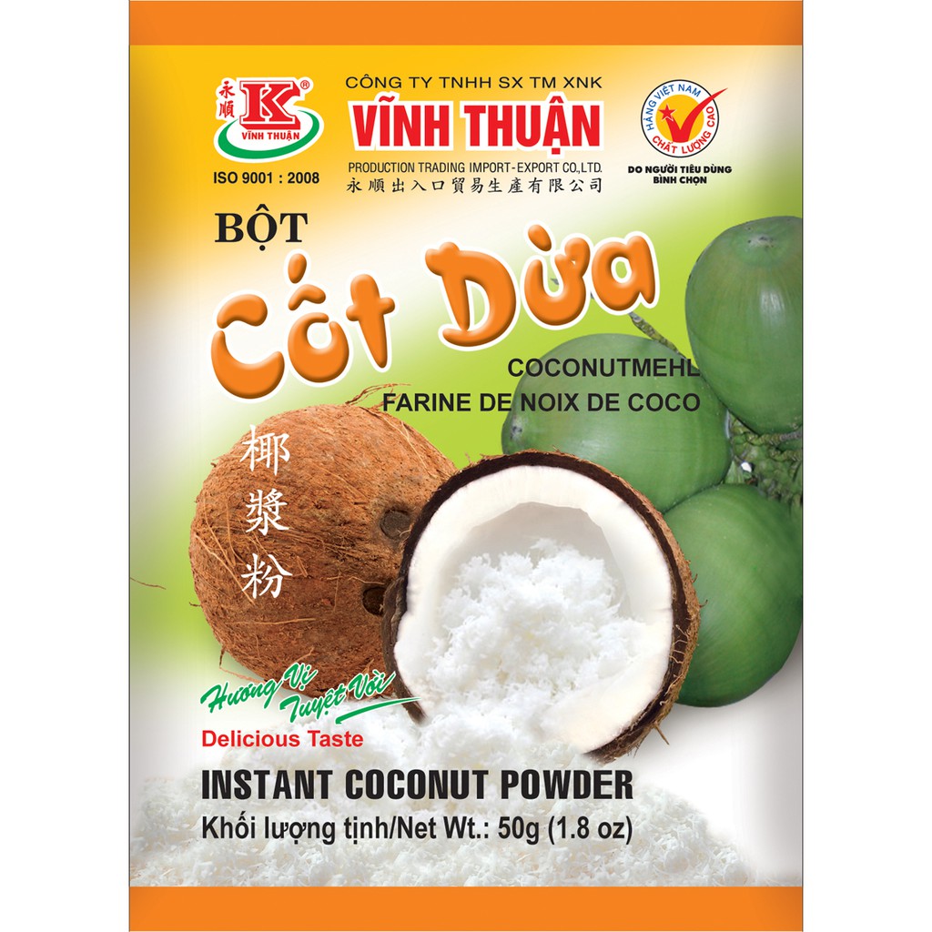 Bột cốt dừa Vĩnh Thuận 50g