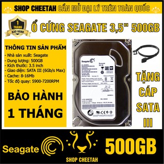 HDD 3.5” Seagate 500GB – Ổ cứng PC chính hãng – Mới 99% – Bảo hành 1 tháng – Tháo từ máy đồng bộ nhập khẩu
