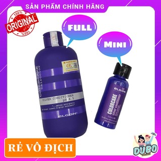 [CHÍNH HÃNG] Dầu Xả Tím Khử Vàng ELGON Silver Conditioner - Dưỡng Mềm &amp; Giữ Màu Cho Tóc Tẩy, Nhuộm