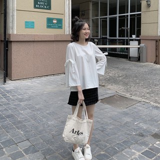Áo dài tay bồng buộc nơ TKA37 LOLLIE STUDIO