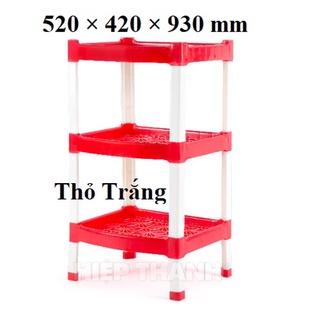Kệ trưng bày 3 tầng 520 × 420 × 930 mm màu đỏ nhựa Hiệp Thành Việt Nam 287HI