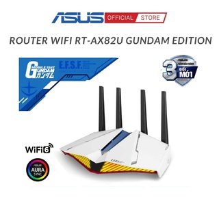 Router Wifi ASUS AURA RGB RT-AX82U GUNDAM EDITION Hai Băng Tần, Chuẩn AX5400 (Chuyên Cho Game Di Động) - Hàng Chính Hãng