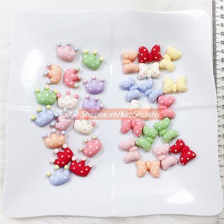 Charm Vương Miện / Nơ Chấm Bi Ngẫu Nhiên Màu Trang Trí Slime / Ốp Điện Thoại / Mô Hình / Gắn Dép