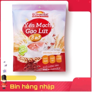 Yến Mạch Gạo Lứt 3 in 1 Sunrise Bịch 210g ( 07 gói x 30g)
