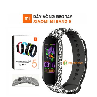 Dây vòng đeo tay Xiaomi Mi Band 5 full box dây silicon thời trang nhiều màu - Dây đeo thay thế Miband 5