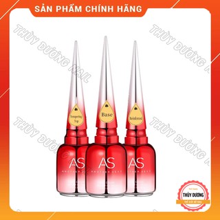 Base, top bóng, cường lực, lì, loang, cứng móng, kiềm dầu AS chai đỏ chính hãng 15ml