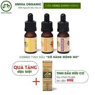 Combo 3 lọ Tinh Dầu UMIHA gồm - Oải Hương, Ngọc Lan Tây, Cam Ngọt (10mlx3) - Hữu cơ nguyên chất