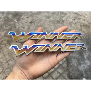 Cặp tem Titan màu khò chữ nổi mẫu Exciter , Winner , Vario , Click keo 3M không bong chóc