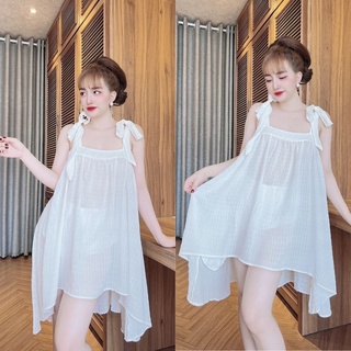 Váy ngủ sexy BIGSIZE, Đầm ngủ sexy lụa đũi Chất Siêu Mát Dáng Siêu Xinh < 65kg