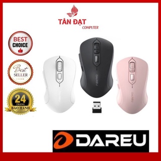 Chuột không dây DAREU LM115G Black - Pink - White --Chính Hãng Mới 100% - Mai hoàng