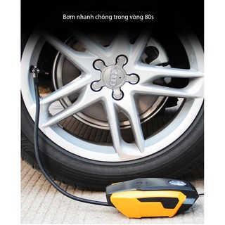 Máy bơm lốp ô tô đồng hồ điện tử, tự ngắt và cài đặt cân hơi (Dùng điện 12V) GXE14