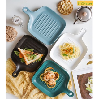 Thố sứ chảo nướng một tay cầm phong cách nhật bản - đĩa đựng salad trái cây H2decor
