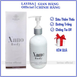 Kem Body Nano Huyền Phi Dưỡng Da Trắng Mịn Tươi Trẻ Không Bết Dính Không Lộ Vân Kem Thấm Cực Nhanh