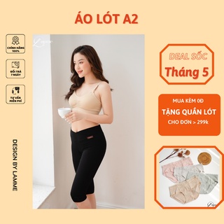 Áo lót bầu cho con bú A2 không gọng, chống chảy xệ co giãn 4 chiều, áo ngực thấm hút cho mẹ bầu LAMME