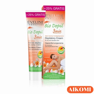 Kem tẩy lông hữu cơ 3 vùng Eveline Bio Depil 125ml