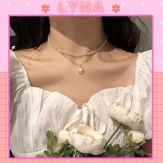 Dây chuyền vòng cổ 2 lớp ngọc trai Lyna
