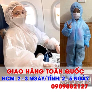 [NHIỀU SIZE - DÀY DẶN] đồ bảo hộ chóng dịch, đồ bảo hộ y tế size người lớn và trẻ em
