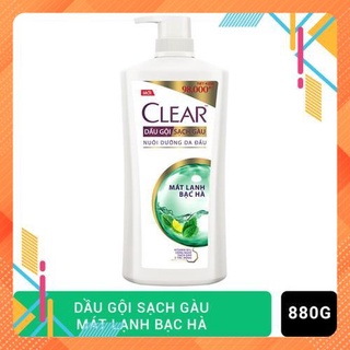 Dầu gội sạch gàu Clear mát lạnh bạc hà 880g