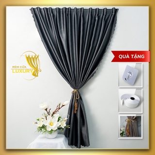 Rèm cửa dán tường cho cửa sổ, decor trang trí cửa chính chất liệu vải gấm chống nắng 3d cao cấp Remcualuxry Lux100