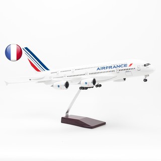 Mô hình máy bay lắp ráp có đèn led Air France Airbus A380 47cm Everfly