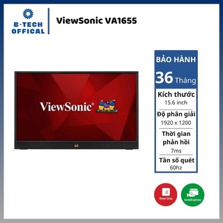 Màn hình di động ViewSonic VA1655 / 15.6 inch FHD/ IPS/ 60Hz/ USB Type-C/ 3Yrs - Hàng chính hãng