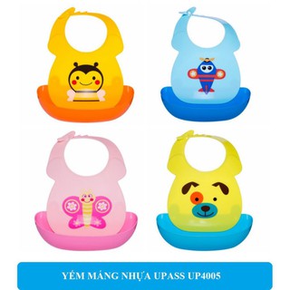 Yếm máng nhựa cho bé có hình Upass